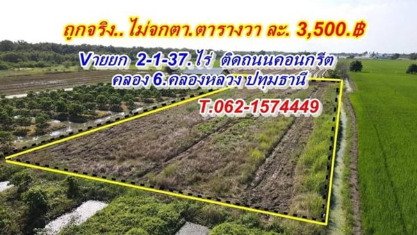 ที่ดินคลอง6 อ.คลองหลวง ปทุมธานี T.062-1574449 สดโฉนดพร้อมโอน (รูปที่ 8)