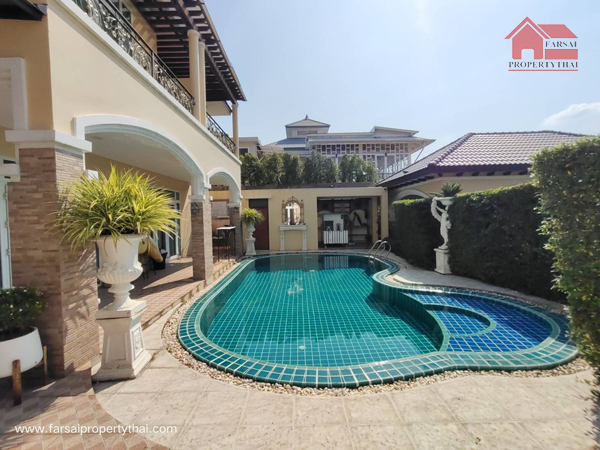 ให้เช่าบ้านคฤหาสน์ 2ชั้น สระว่ายน้ำ เนื้อที่ 200ตร.ว  5ห้องนอน 5ห้องน้ำ เฟอร์นิเจอร์ครบ ถนนเลียบทางด่วน ลาดพร้าว ราคาเช่า 250,000 บ/ด (รูปที่ 3)