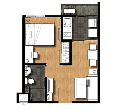 H1116 ขายด่วน ไอคอนโด สุขาภิบาล 2 ชั้น 3 I CONDO ติดถนนเสรีไทย ราคาถูกพร้อมเฟอร์ (รูปที่ 2)