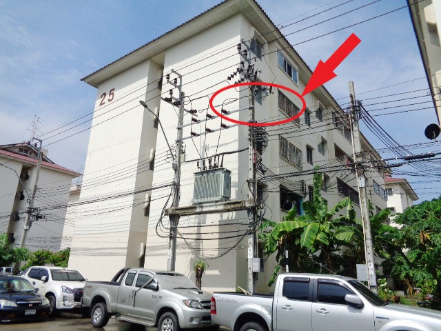 H1190 ขายด่วน ห้องเอื้ออาทร ปัญญารามอินทรา อาคาร 25 ชั้น 4 ห้องมุม ราคาถูก (รูปที่ 2)