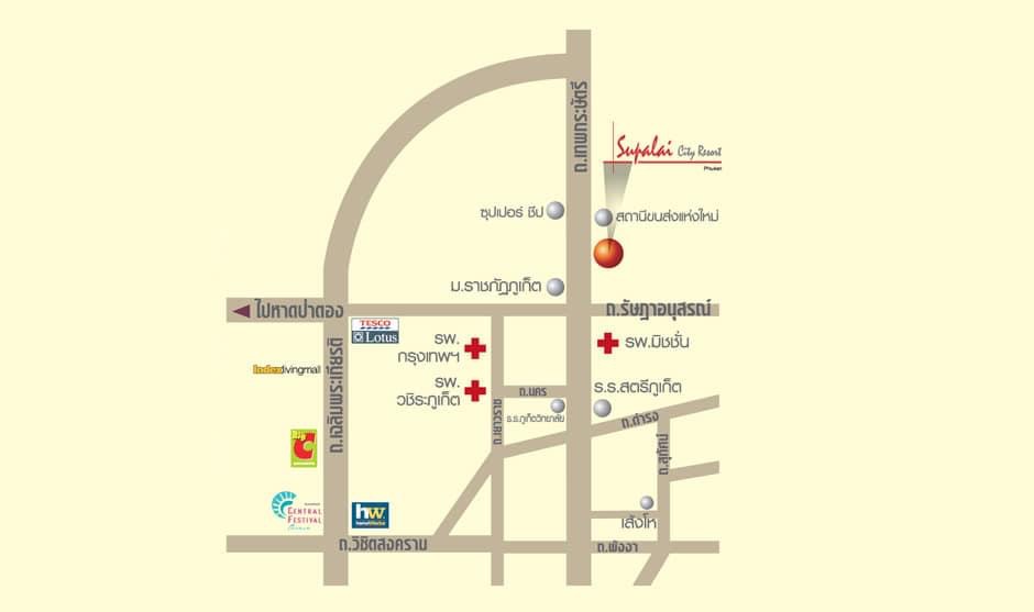 ให้เช่าคอนโด ศุภาลัยซิตี้รีสอร์ท ติดถนนเทพกษัตรี (รูปที่ 7)