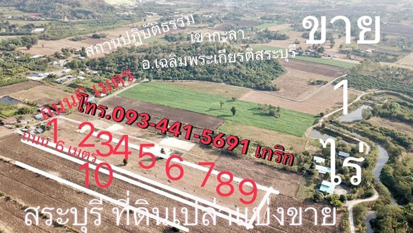 ขายที่ดินเปล่า 1ไร่ ราคาถูก ซอยวัดหนองหว้า อ.เฉลิมพระเกียรติ จ.สระบุรี โ️ทร ️098-513-6286 (รูปที่ 2)