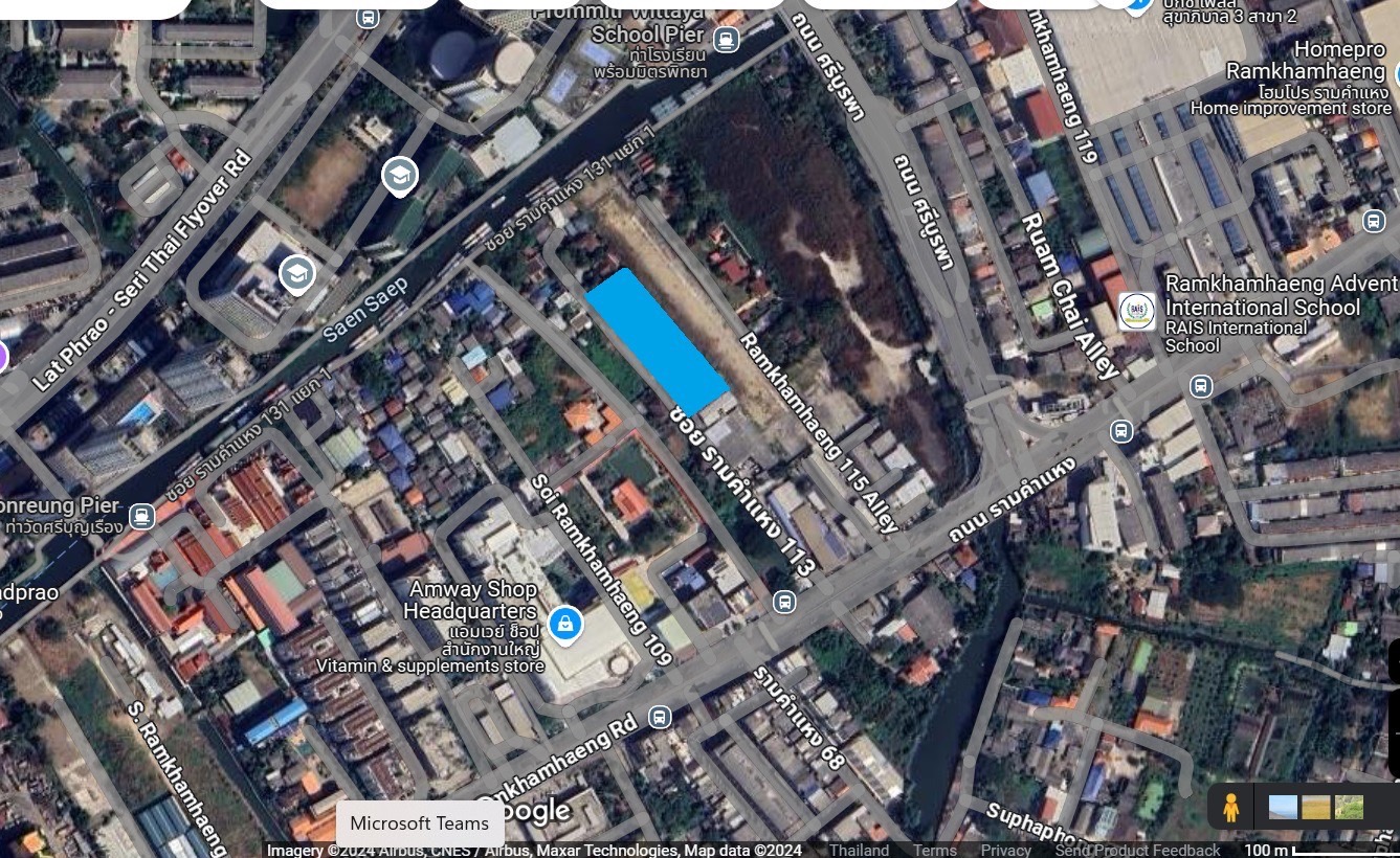 ขายที่ดิน ใกล้ทางขึ้นลงสถานีรถไฟฟ้าสายสีส้ม แบ่งขาย 1 ไร่ และ 3 ไร่ แยกบ้านม้า ถนนรามคำแหง 土地出售 Ramkhamhaeng 路，靠近 MRT Klong Baan Mar (yek baan mar) 和  (รูปที่ 3)