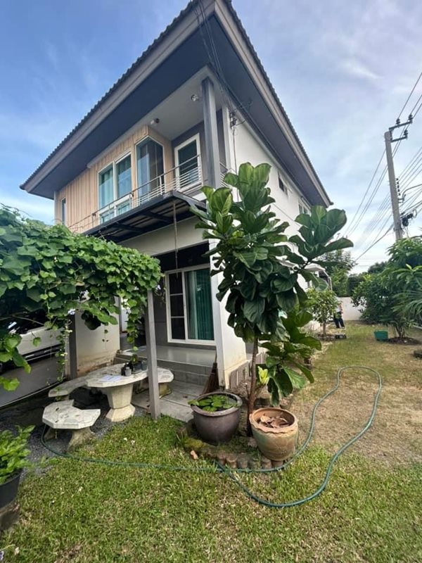 บ้านว่างให้เช่า หมู่บ้านวิลาจิโอ พระราม 2 บ้านเดี่ยวพร้อมเข้าอยู่ พร้อมเฟอร์นิเจอร์ครบทั้งหลัง บ้านหลังริมหัวมุม โทร 0946944596 (รูปที่ 2)