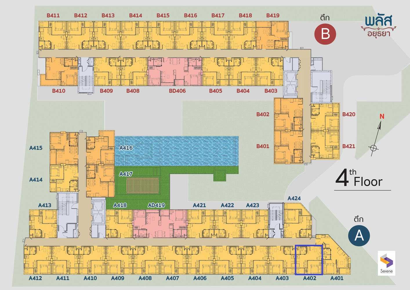 🚩 ขาย พลัส คอนโดมิเนียมอยุธยา ชั้น 4 อาคาร A ตรงข้าม ตลาดแกรนด์ ถนนโรจนะ วิวสวย ไม่มีตึกบังวิว (รูปที่ 38)