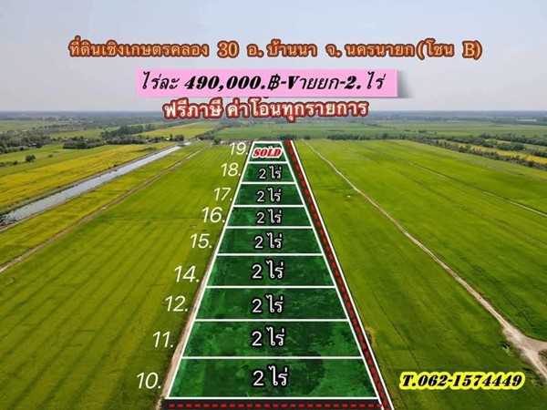 ถูกจัดของจริง ที่ดิน-บ้านนา-นครนายก- ที่ดินเชิงเกษตร บ้านสวนคลอง 30. ต.ทองหลาง T.062-1574449 (รูปที่ 12)