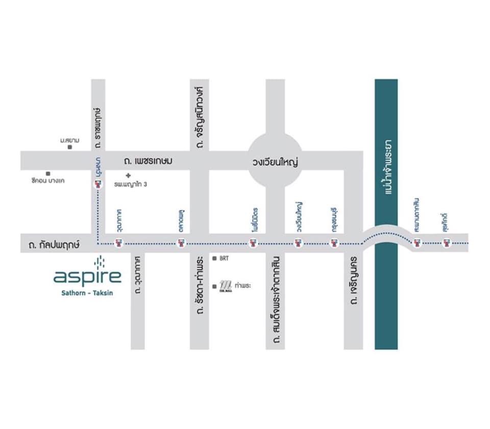 คอนโดปล่อยเช่า Aspire Sathorn taksin สาธร~ตากสิน (รูปที่ 6)