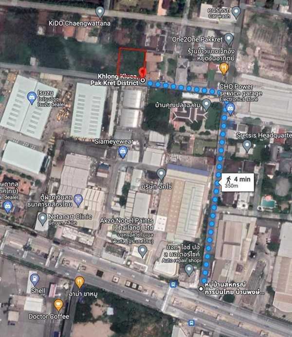 ขายที่ดินแปลงสวย ซอยแจ้งวัฒนะ 43 ปากเกร็ด นนทบุรี ทรงสี่เหลี่ยมผืนผ้า ขนาด 346 ตารางวา โทร 081-888-1986 (รูปที่ 7)