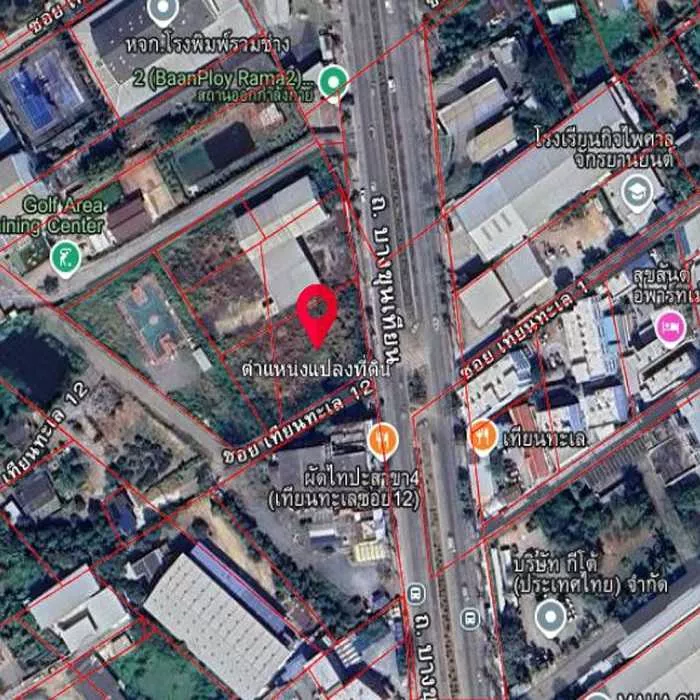ที่ดิน3-3-99.7ไร่ ซ.เทียนทะเล12 ติดถนนบางขุุนเทียน หน้ากว้าง70ม. (รูปที่ 2)
