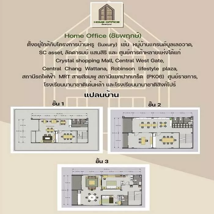 โฮมออฟฟิศ2ชั้น 73.4ตรว. หลังมุม ติดถนนชัยพฤกษ์ บ้านใหม่มือ1 (รูปที่ 11)