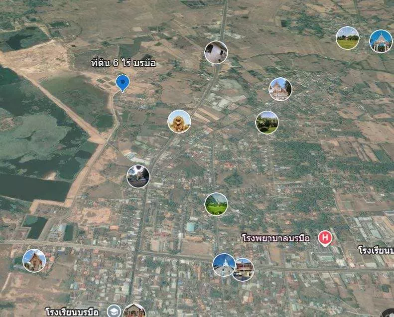 ขายที่ดิน 6 ไร่ 2 งาน ใกล้เทศบาลบรบือ ทำเลดีมาก!