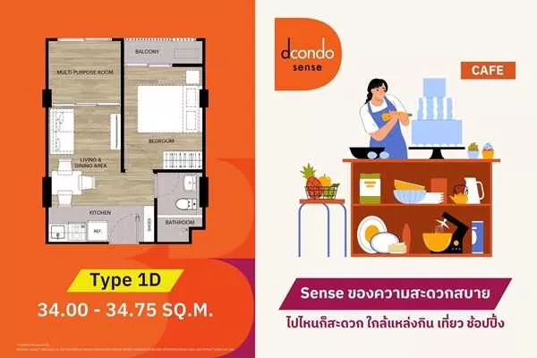 Dcondo Sense Bangsaen ปล่อยเช่าก็ง่าย อยู่เองก็สบาย ใจกลางบางแสน พร้อมอยู่ กรกฏานี้ โทร 093-1681685 (รูปที่ 10)