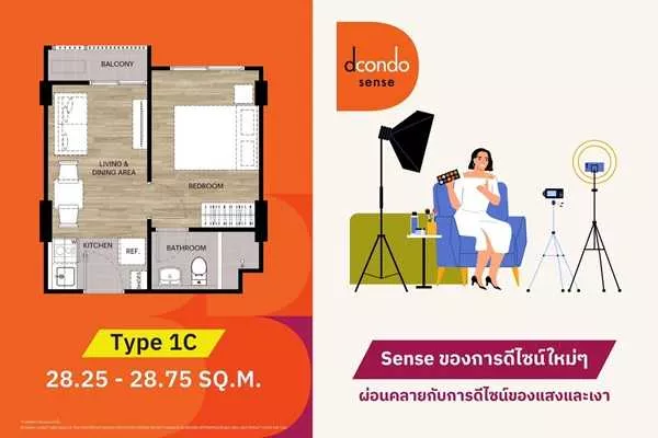 Dcondo Sense Bangsaen ปล่อยเช่าก็ง่าย อยู่เองก็สบาย ใจกลางบางแสน พร้อมอยู่ กรกฏานี้ โทร 093-1681685 (รูปที่ 9)