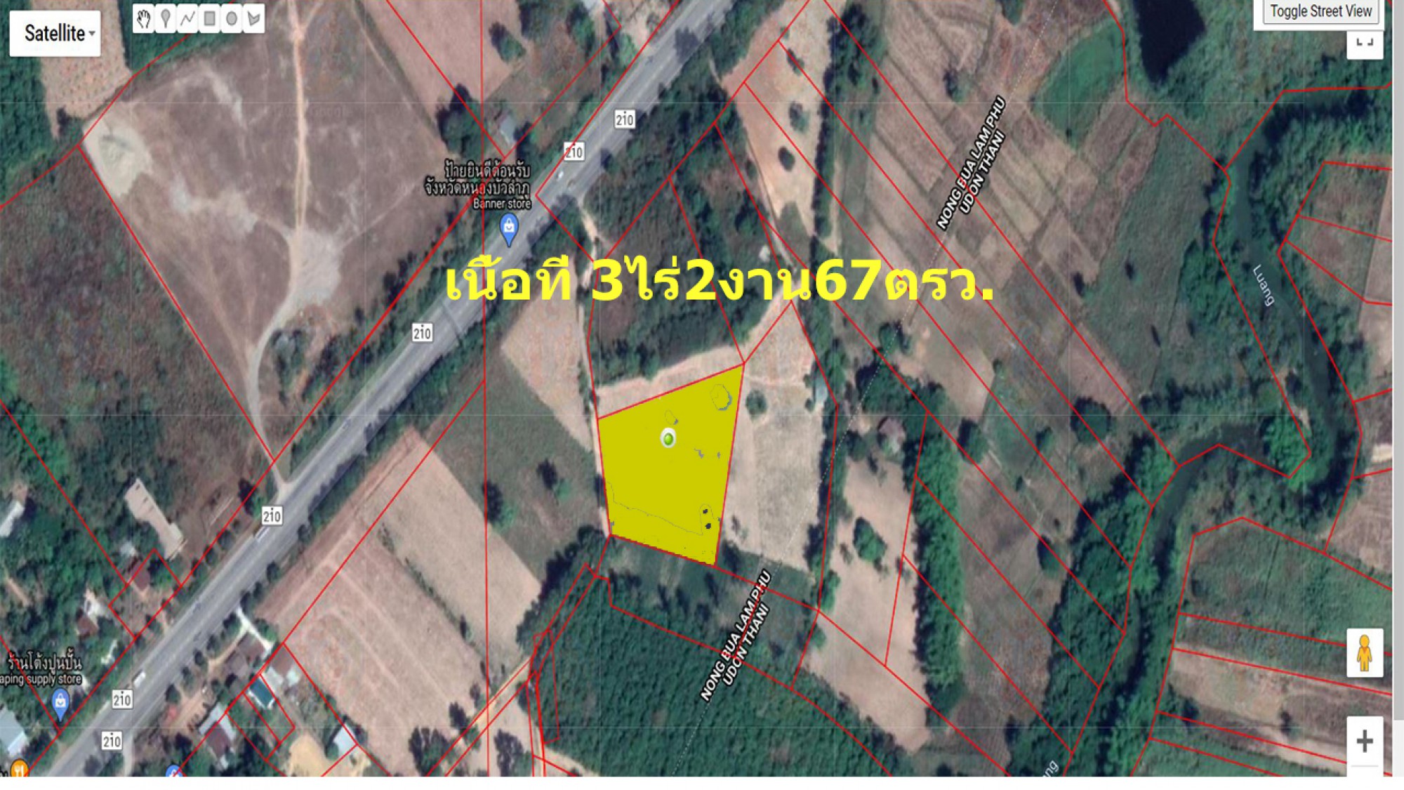 ขายที่ดินถูกๆ 1 แปลง 3ไร่2งาน67ตรวอำเภอหนองวัวซอ จังหวัดอุดรธานี ติดถนน 210 ห่างจากตัวเมือง 2 ก.ม (รูปที่ 2)