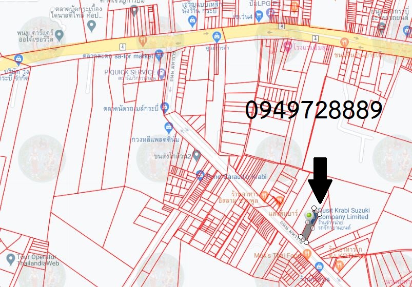 ขายที่ดินเปล่า 377.1 ตรว. ใจกลางเมืองกระบี่ ติดถนนมหาราช เหมาะสำหรับการพัฒนาบ้านขาย (รูปที่ 4)