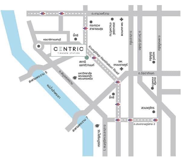 C911ให้เช่าคอนโด เซ็นทริค ติวานนท์ (Centric Tiwanon) วิวแม่น้ำเจ้าพระยา รถไฟฟ้า MRT ติวานนท์ 100 เมตร#ค่าเช่า8,500บาท (รูปที่ 11)